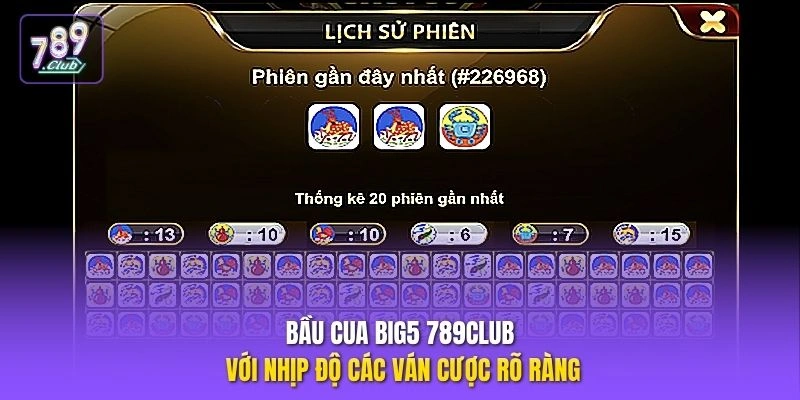 Bầu Cua BIG5 789CLUB với nhịp độ các ván cược rõ ràng