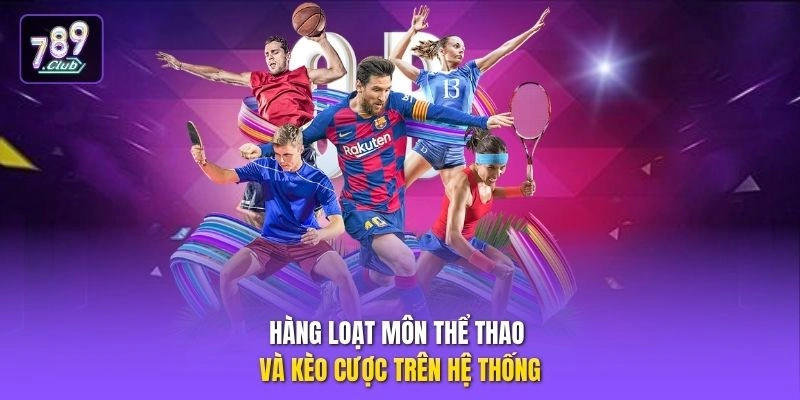 Hàng loạt môn thể thao và kèo cược trên hệ thống