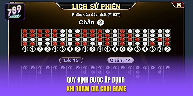 Quy định được áp dụng khi tham gia chơi game